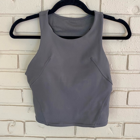 lululemon athletica Tops - Lululemon Stretch Invigorate Training Everlux Racerback Top Olive Womens Size 6